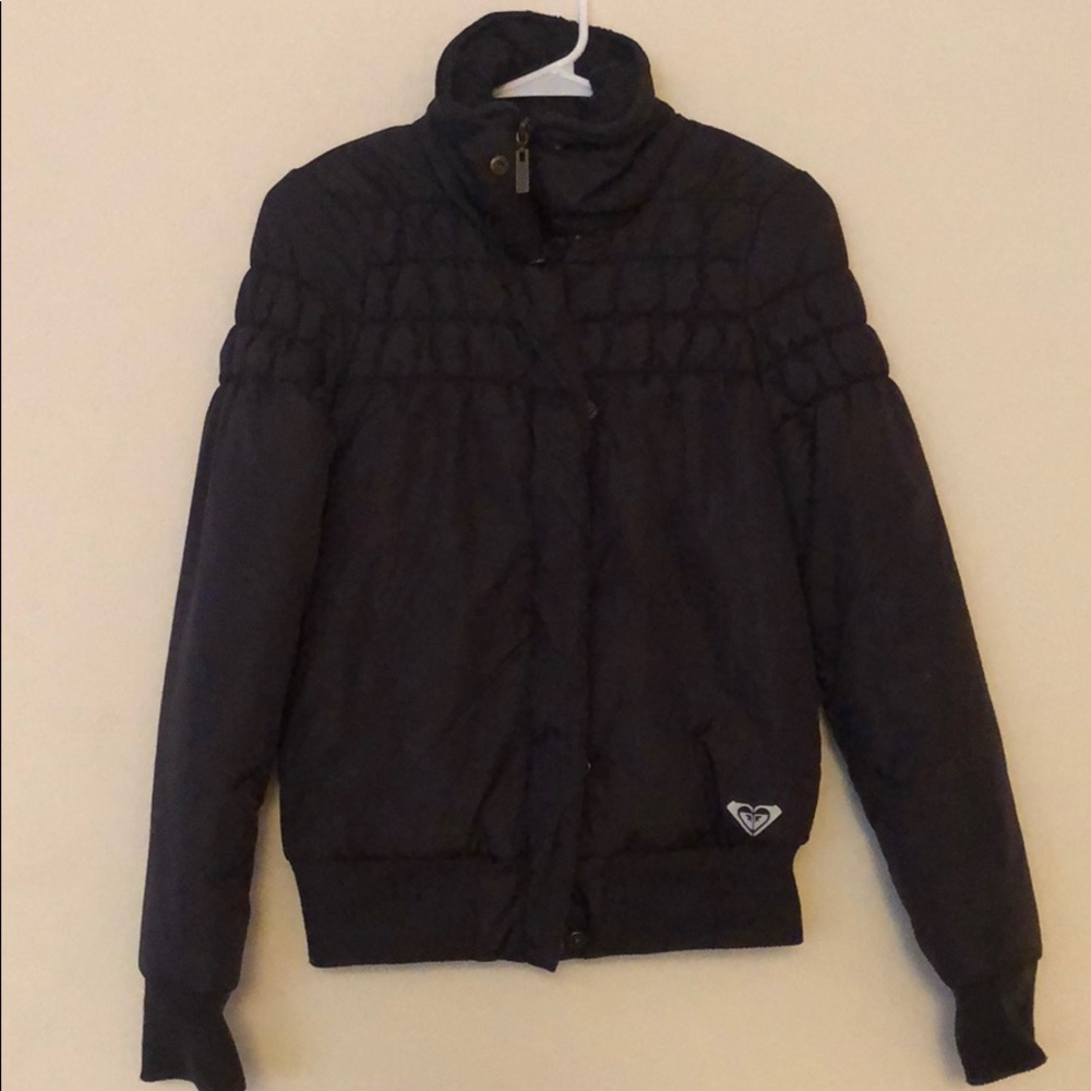 Black Roxy bomber jacket size small